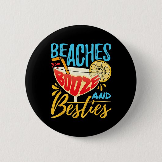 Eiland Feest Beach Bachelorette - Stranden Drank A Ronde Button 5,7 Cm (Voorkant)