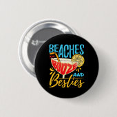 Eiland Feest Beach Bachelorette - Stranden Drank A Ronde Button 5,7 Cm (Voorkant /achterkant)