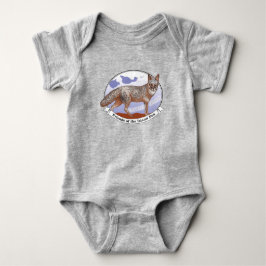 Eiland Fox Logo Grijs Baby Bodysuit One-Piece