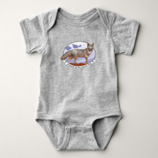 Eiland Fox Logo Grijs Baby Bodysuit One-Piece