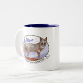 Eiland Fox Logo Mok Blauw Interieur 11 oz (Voorkant links)
