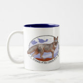 Eiland Fox Logo Mok Blauw Interieur 11 oz (Links)