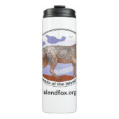 Eiland Fox Logo Witte Thermische Tumbler Thermosbeker (Voorkant)
