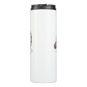 Eiland Fox Logo Witte Thermische Tumbler Thermosbeker (Achterkant)