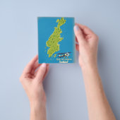 eiland Gigha Schotland kaart (Hand)