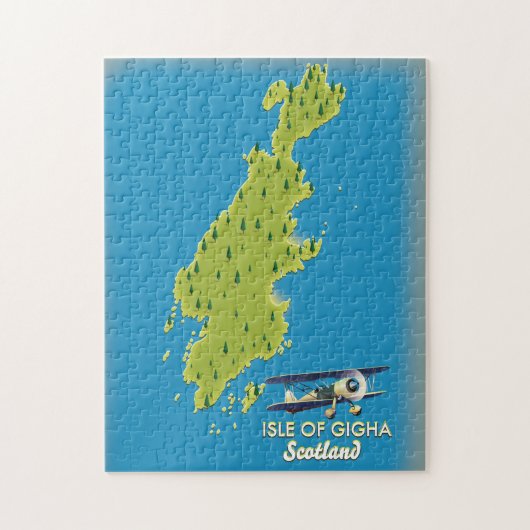 Eiland Gigha Schotland kaart Legpuzzel (Verticaal)