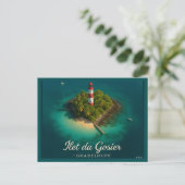 Eiland Gosier Guadeloupe Briefkaart (Staand voorkant)