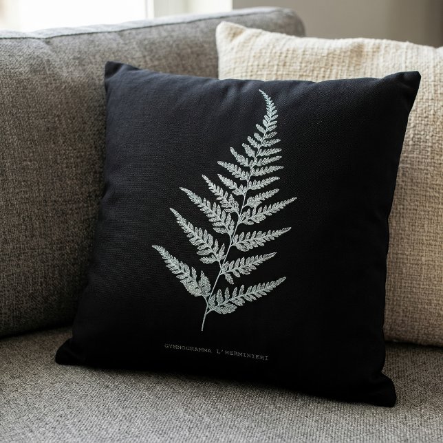 Eiland Goudrugvaren, Pityrogramma chrysophylla Kussen (Island Goldback Fern, Pityrogramma chrysophylla. Throw Pillow)