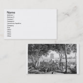 eiland Guam: Arbeidsgezinden in de tuin Visitekaartje (Voorkant / Achterkant)