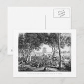 eiland Guam: autochtonen op het werk in de tuin va Briefkaart (Voorkant / Achterkant)