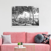 eiland Guam: autochtonen op het werk in de tuin va Canvas Afdruk (Insitu (Woonkamer))