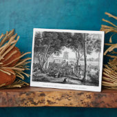 eiland Guam: autochtonen op het werk in de tuin va Fotoplaat (Zijkant)