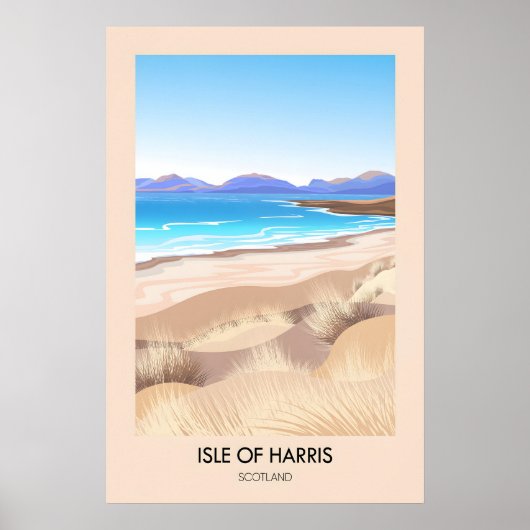 Eiland Harris Schotland Reisposter Poster (Voorkant)