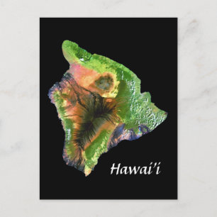 eiland Hawaii van het Afbeelding Space Landsat Briefkaart