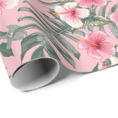 Eiland Hibiscus Cadeaupapier (Rol Hoek)