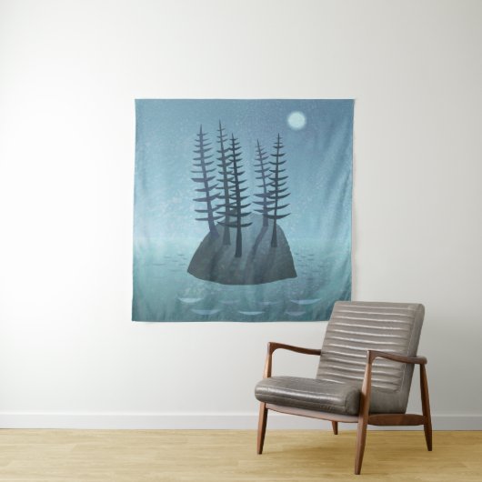 Eiland in de Oceaan Wandkleed (In situ)