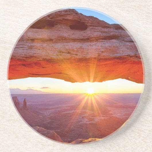 Eiland in de Sky Zandsteen Onderzetter (Voorkant)