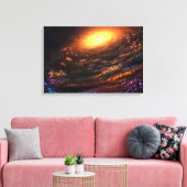 Eiland in de Void Canvas Afdruk (Insitu (Woonkamer))