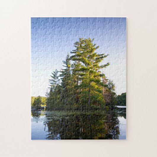 Eiland in het Long Pond-meer Legpuzzel (Verticaal)