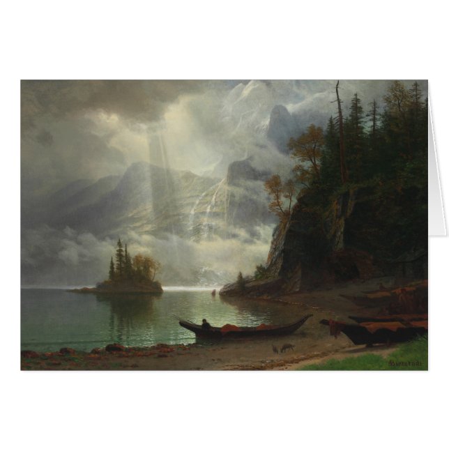 eiland in het meer (olie op het canvas) (Voorkant Horizontaal)