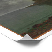 eiland in het meer (olie op het canvas) poster (Hoek)