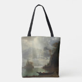 eiland in het meer (olie op het canvas) tote bag (Achterkant)