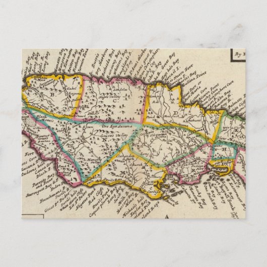 Eiland Jamaïca Briefkaart (Voorkant)