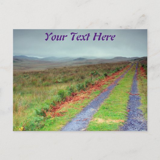 eiland Jura track, Schotland Briefkaart (Voorkant)