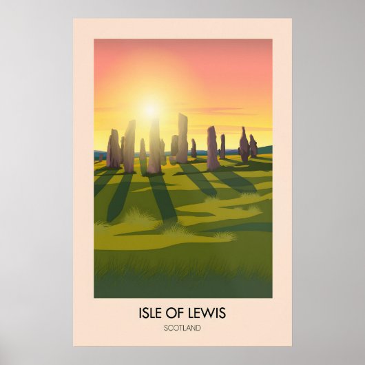 Eiland Lewis Schotland Reisposter Poster (Voorkant)