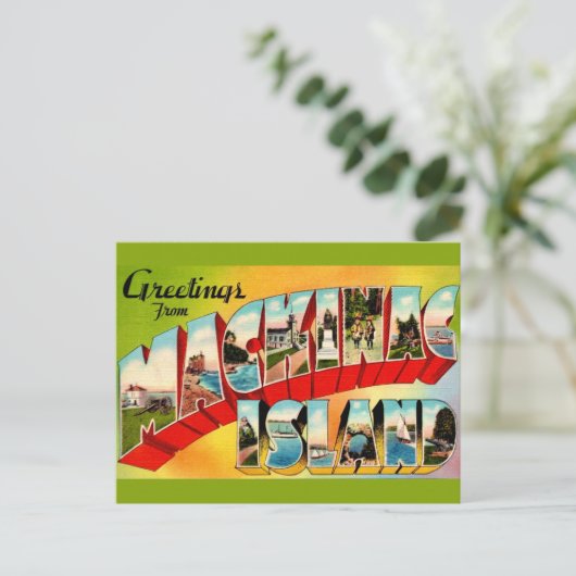  eiland Mackinac Briefkaart (Staand voorkant)