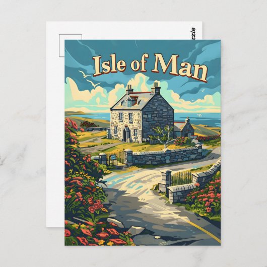 eiland Man Briefkaart (Voorkant / Achterkant)