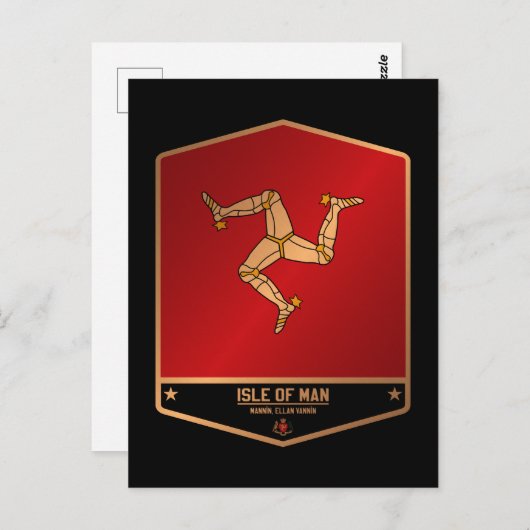 eiland Man Briefkaart (Voorkant / Achterkant)