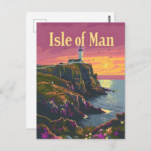 eiland Man Briefkaart (Voorkant / Achterkant)