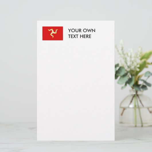 eiland man briefpapier (Staand voorkant)