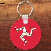 eiland Man - Manx-vlag Sleutelhanger (Voorkant)