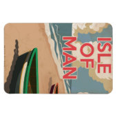 Eiland Man Oude Reisposter Magneet (Horizontaal)