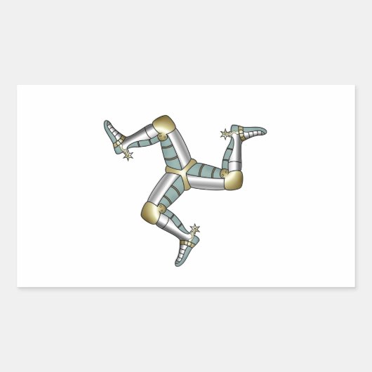 eiland Man Rechthoekige Sticker (Voorkant)