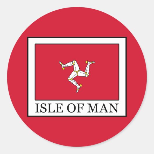 eiland Man Ronde Sticker (Voorkant)