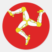 eiland man ronde sticker (Voorkant)