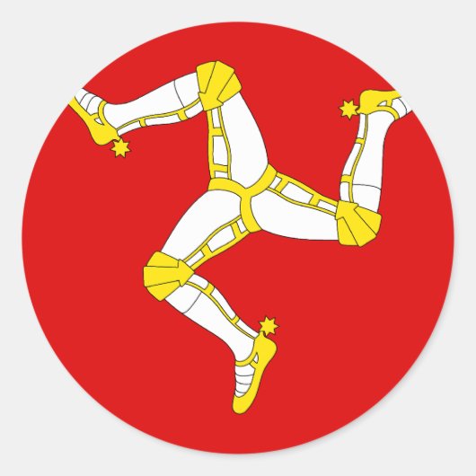 eiland man ronde sticker (Voorkant)