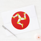 eiland man ronde sticker (Envelop)