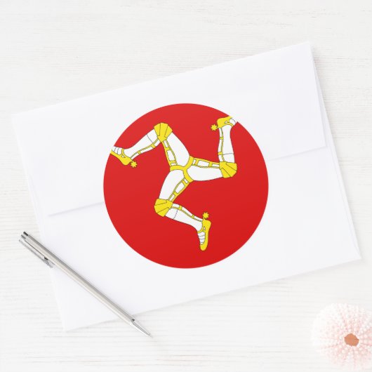 eiland man ronde sticker (Envelop)