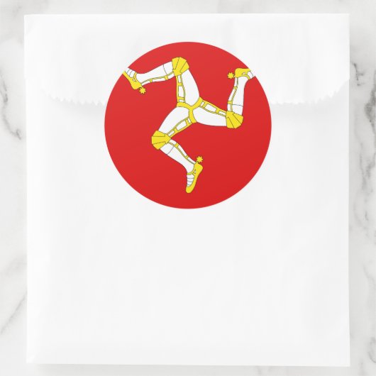 eiland man ronde sticker (Tas)