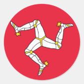 eiland man ronde sticker (Voorkant)