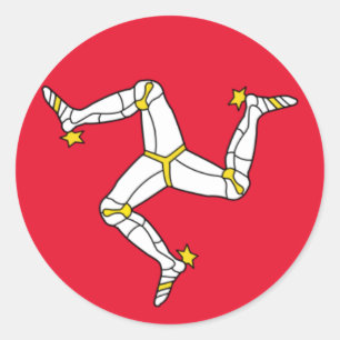 eiland man ronde sticker