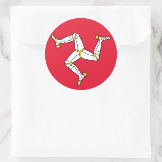 eiland man ronde sticker (Tas)