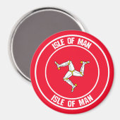 eiland Man Round Emblem Magneet (Voorkant / Achterkant)