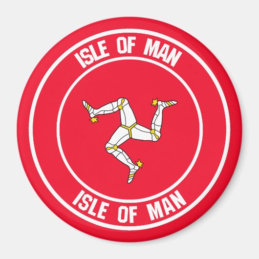 eiland Man Round Emblem Magneet (Voorkant)