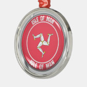 eiland Man Round Emblem Metalen Ornament (Links)