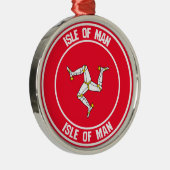 eiland Man Round Emblem Metalen Ornament (Rechts)